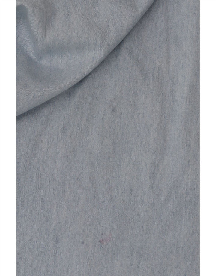 Paul & Shark Herren-Pullover-Hemd, Größe 17 1/2 44 XL, blaue Baumwolle