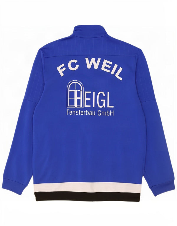 Adidas Herren-Trainingsanzug mit grafischem Oberteil, Mittelblaues Farbblock-Polyester