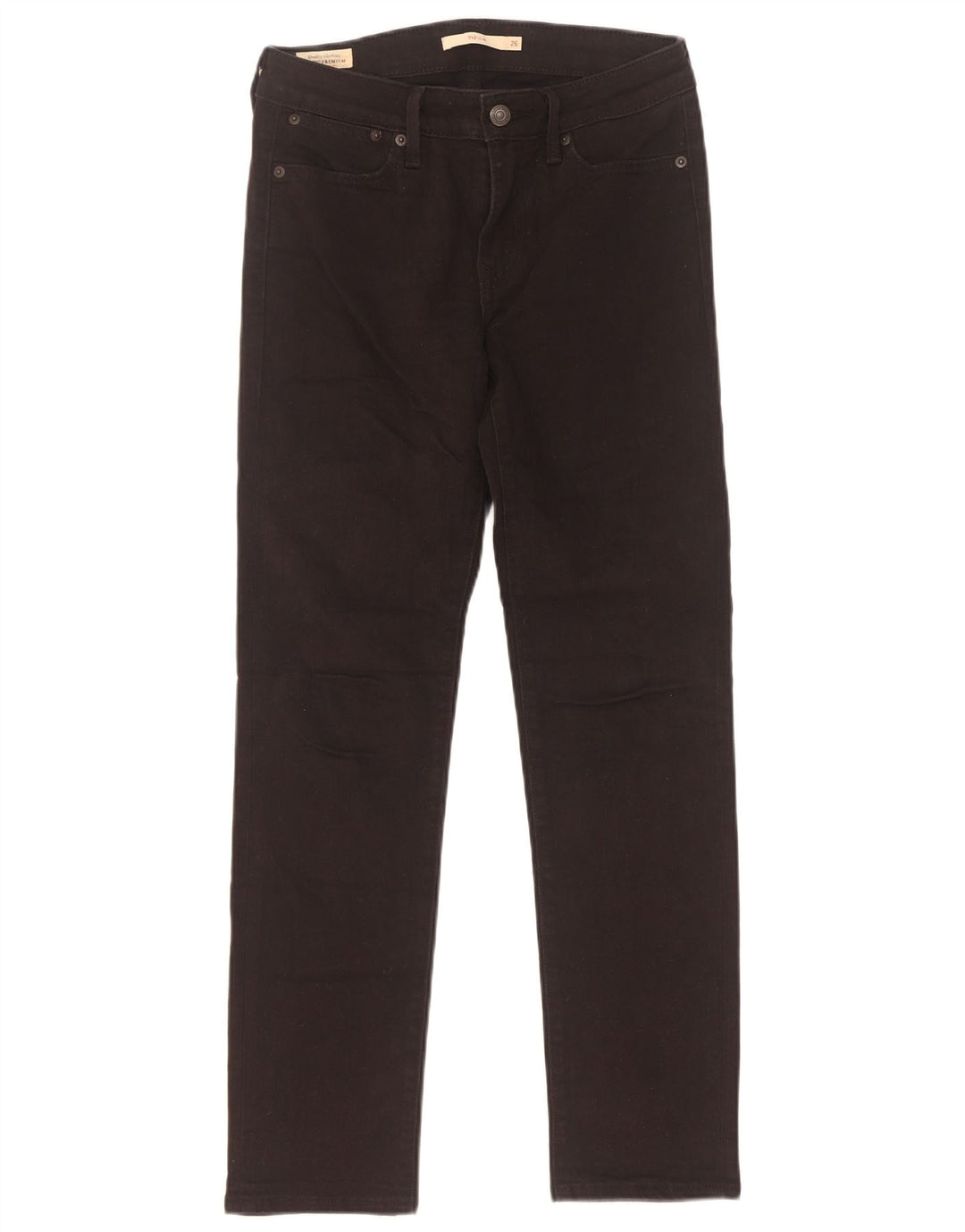 Levi's Damen 712 Slim Jeans W26 L30 Schwarz Baumwolle