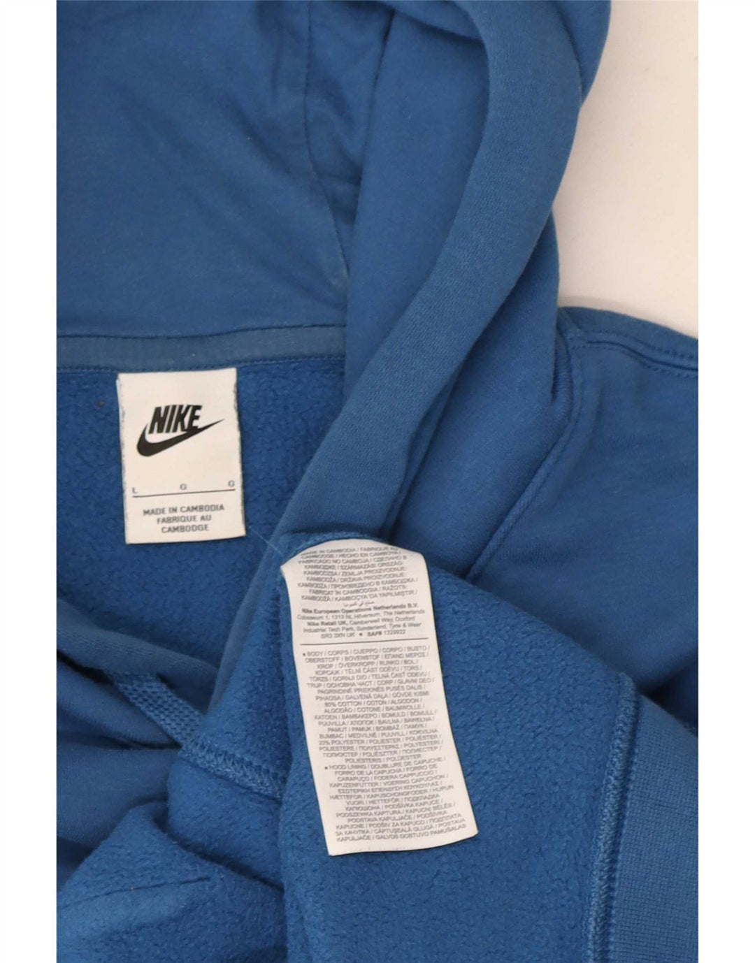Nike Herren Kapuzenpullover, groß, aus blauer Baumwolle