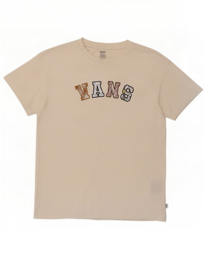 Vans Herren-T-Shirt mit Grafik, Größe S, weiße Baumwolle