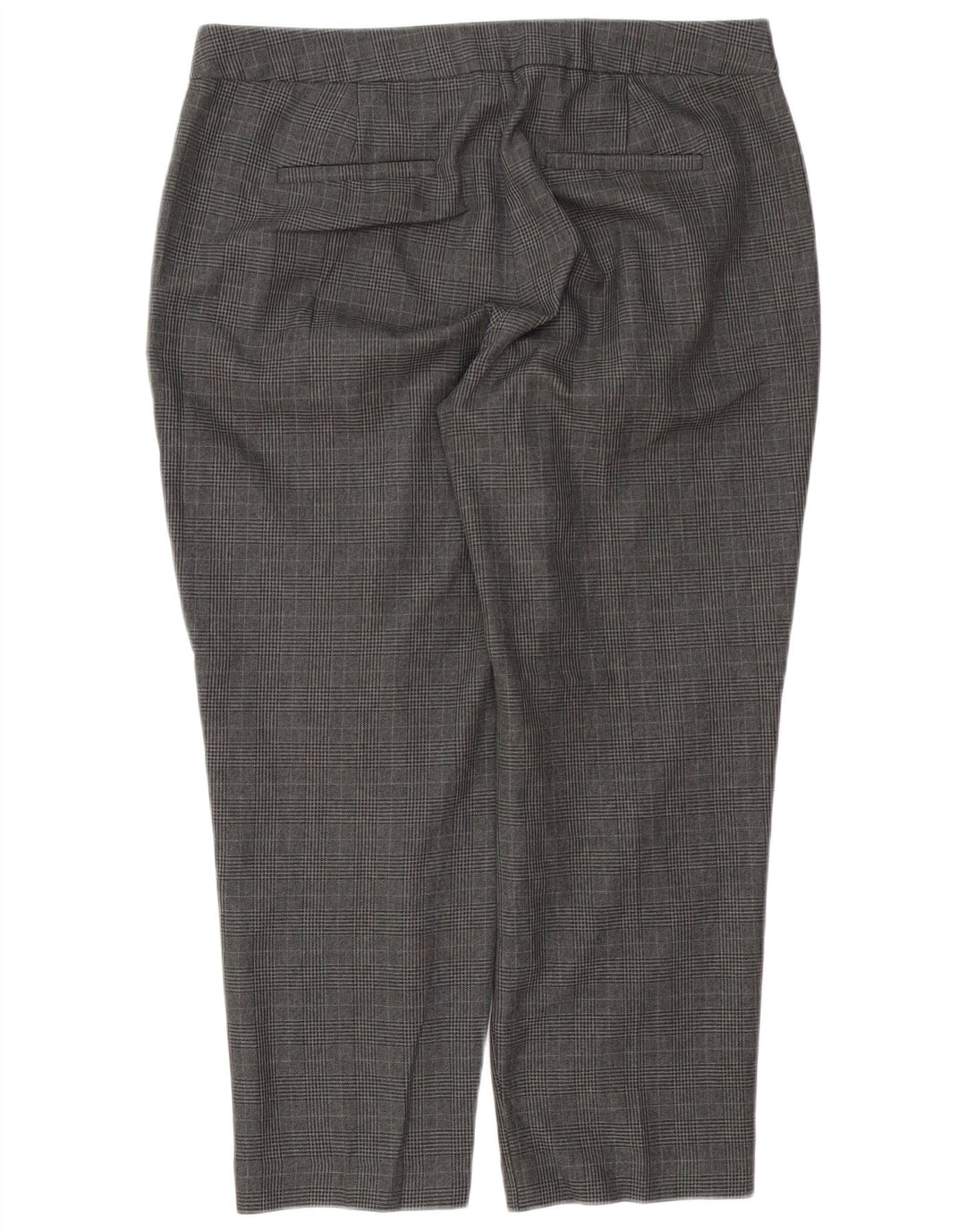 Marks & Spencer Damen-Hose, kurz geschnitten, UK 14, Größe L, W34, L25, grau kariert