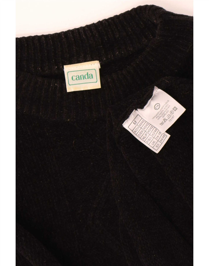 Canda Damen-Pullover mit Rollkragen, übergroß, Gr. 14/16, mittelschwarz