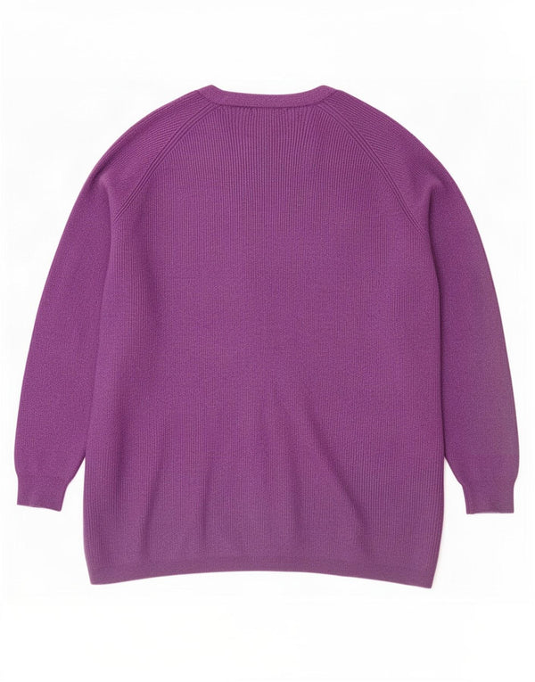 Marks & Spencer Damen Strickjacke UK 18 XL Lila gefleckte Viskose
