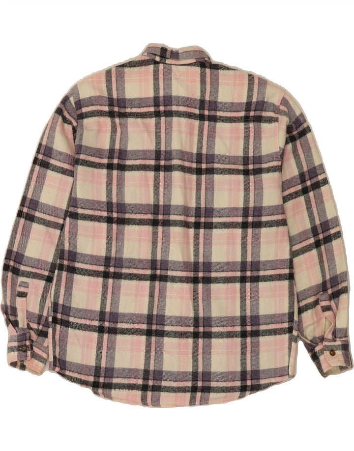 VINTAGE Mens Flannel Shirt Small Pink Check Vintage Vintage and Second-Hand Vintage from Messina Hembry 