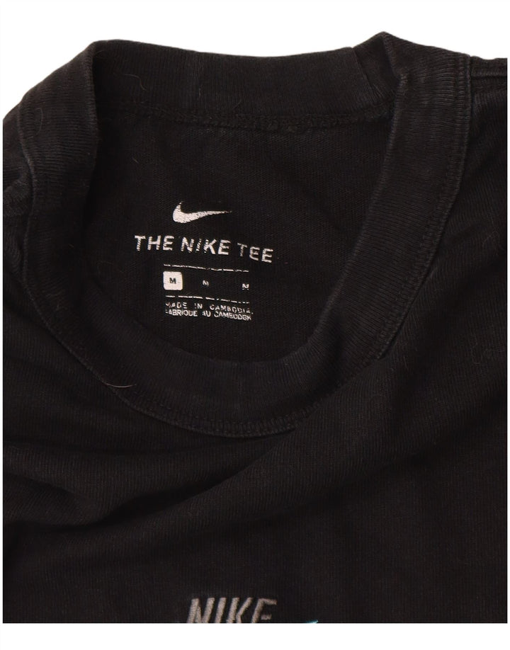 Nike Herren T-Shirt Top Medium Schwarz Baumwolle