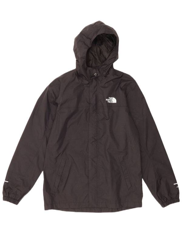 The North Face Jungen-Regenjacke mit Kapuze, 14–15 Jahre, XL, schwarzes Nylon