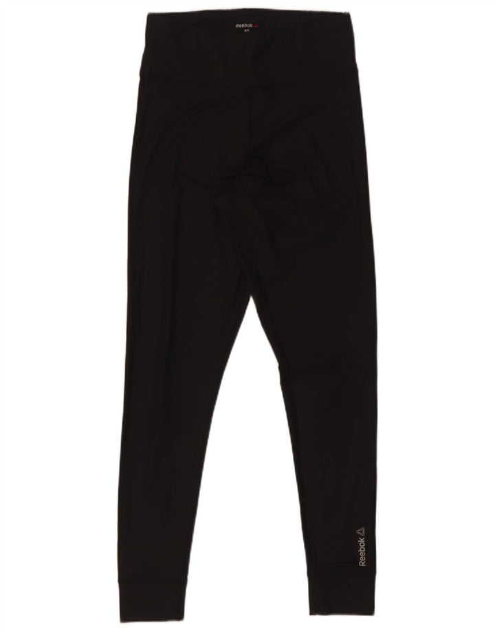 Reebok Damen Leggings UK 4/6 XS Schwarz