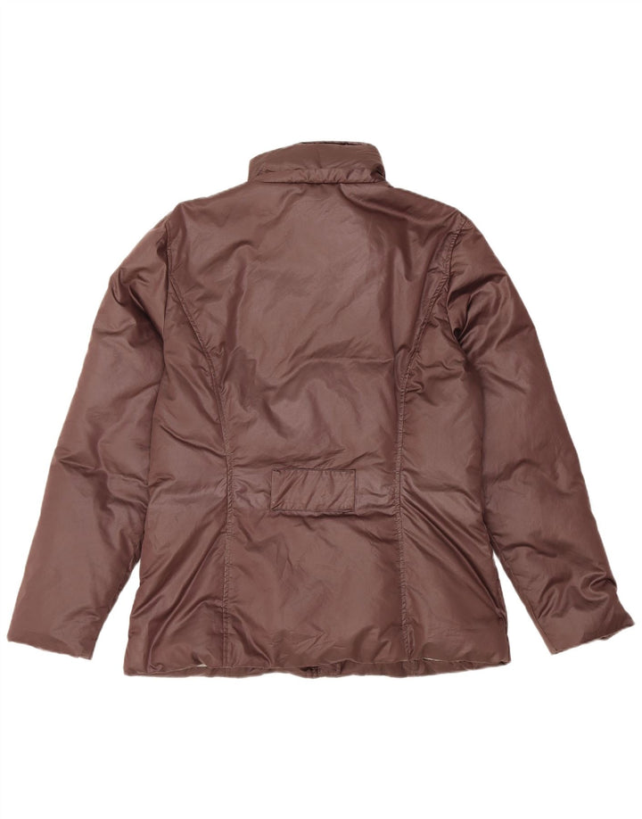 CONTE OF FLORENCE Damen Wattierte Jacke UK 14 Mittelbraunes Polyester
