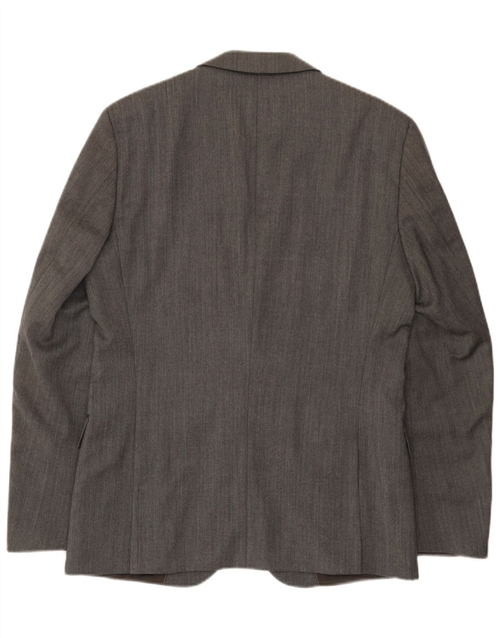 Hugo Boss Herren-Blazer mit 2 Knöpfen, EU 48, mittelgraue Schurwolle