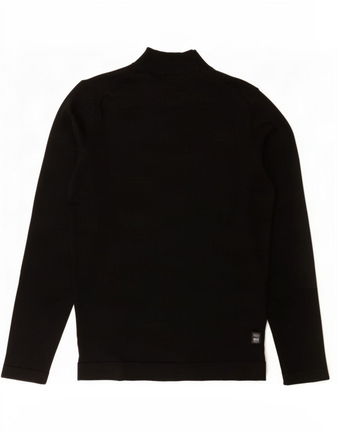 Massimo Dutti Herren-Pullover mit Rollkragen, mittelschwarze Wolle