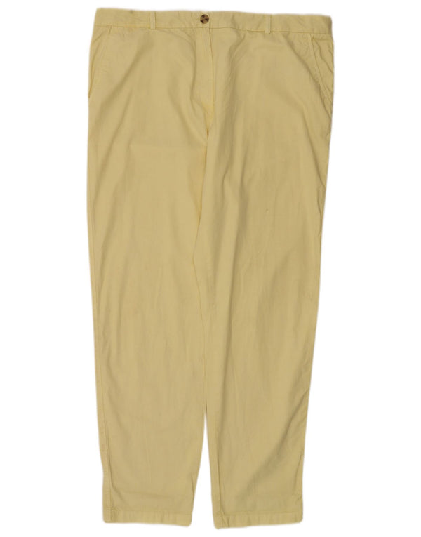 Marks & Spencer Damen Gerade Chinohose UK 18 XL W38 L30 Gelb