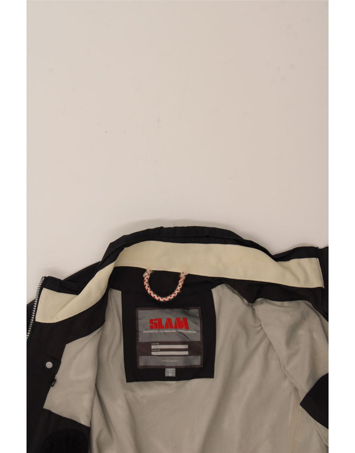 SLAM Mens Bomber Jacket UK 38 Medium Black Nylon Vintage Slam and Second-Hand Slam from Messina Hembry 