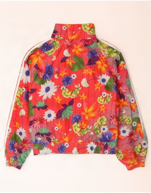 Adidas Mädchen-Trainingsanzug-Top-Jacke, 11–12 Jahre, mehrfarbig, Blumenmuster