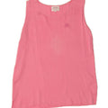 VINTAGE Womens Sleeveless Blouse Top UK 14 Medium Pink Silk Vintage Vintage and Second-Hand Vintage from Messina Hembry 