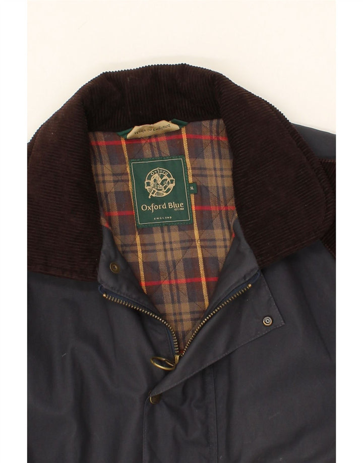 VINTAGE Herren-Utility-Jacke UK 42 XL Marineblaue Baumwolle