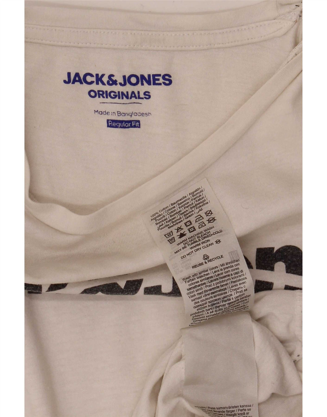 Jack & Jones Herren-T-Shirt mit normaler Passform, mittelweißer Baumwolle, mit Grafik