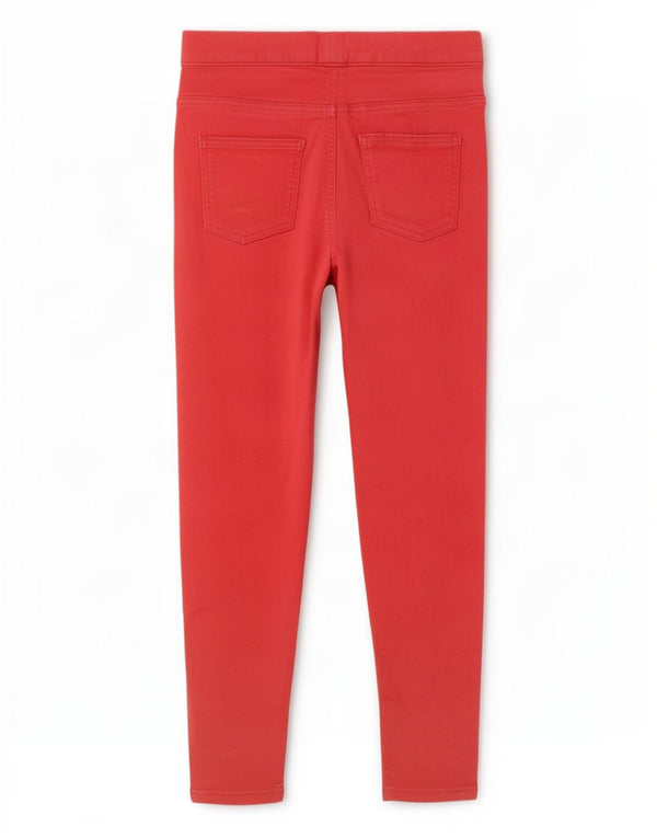 Marks & Spencer Damen Jegging-Jeans UK 14 Large W32 L28 Rote Baumwolle