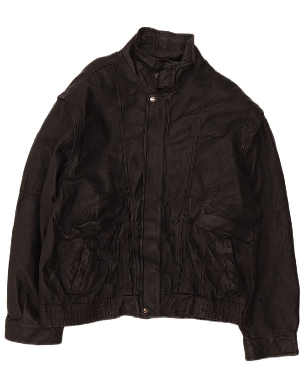 Vintage Herren Lederjacke UK 40 Large Schwarz
