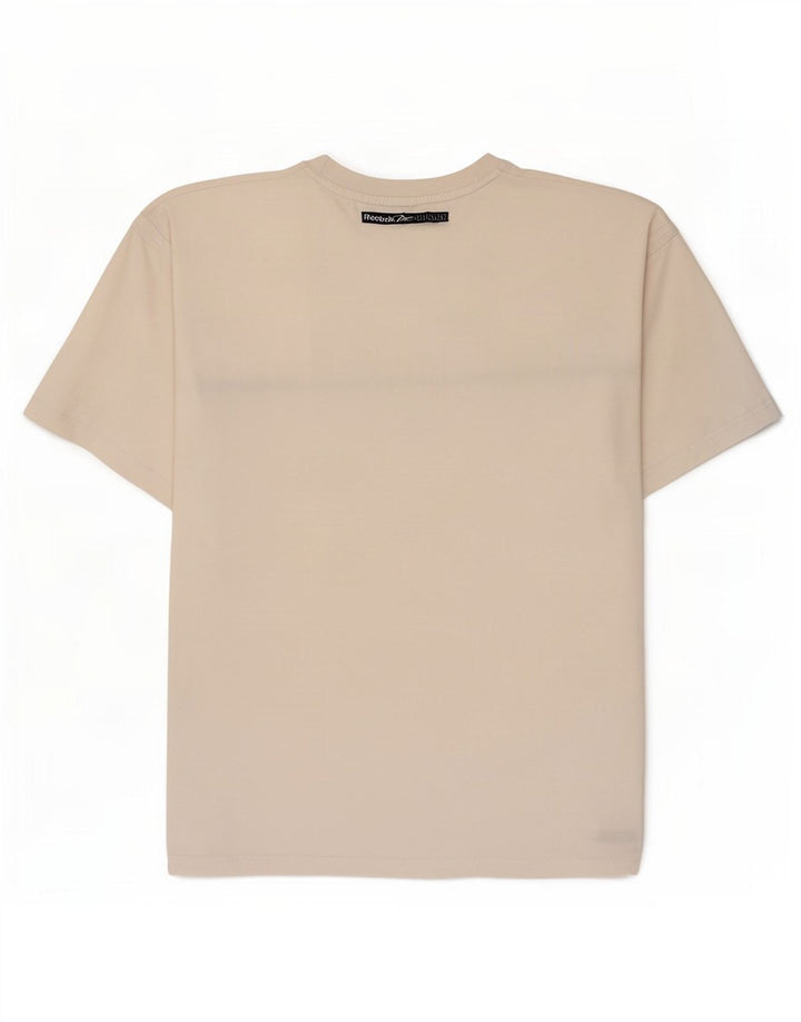 Reebok Herren-T-Shirt mit Grafik, Größe L, aus weißer Baumwolle