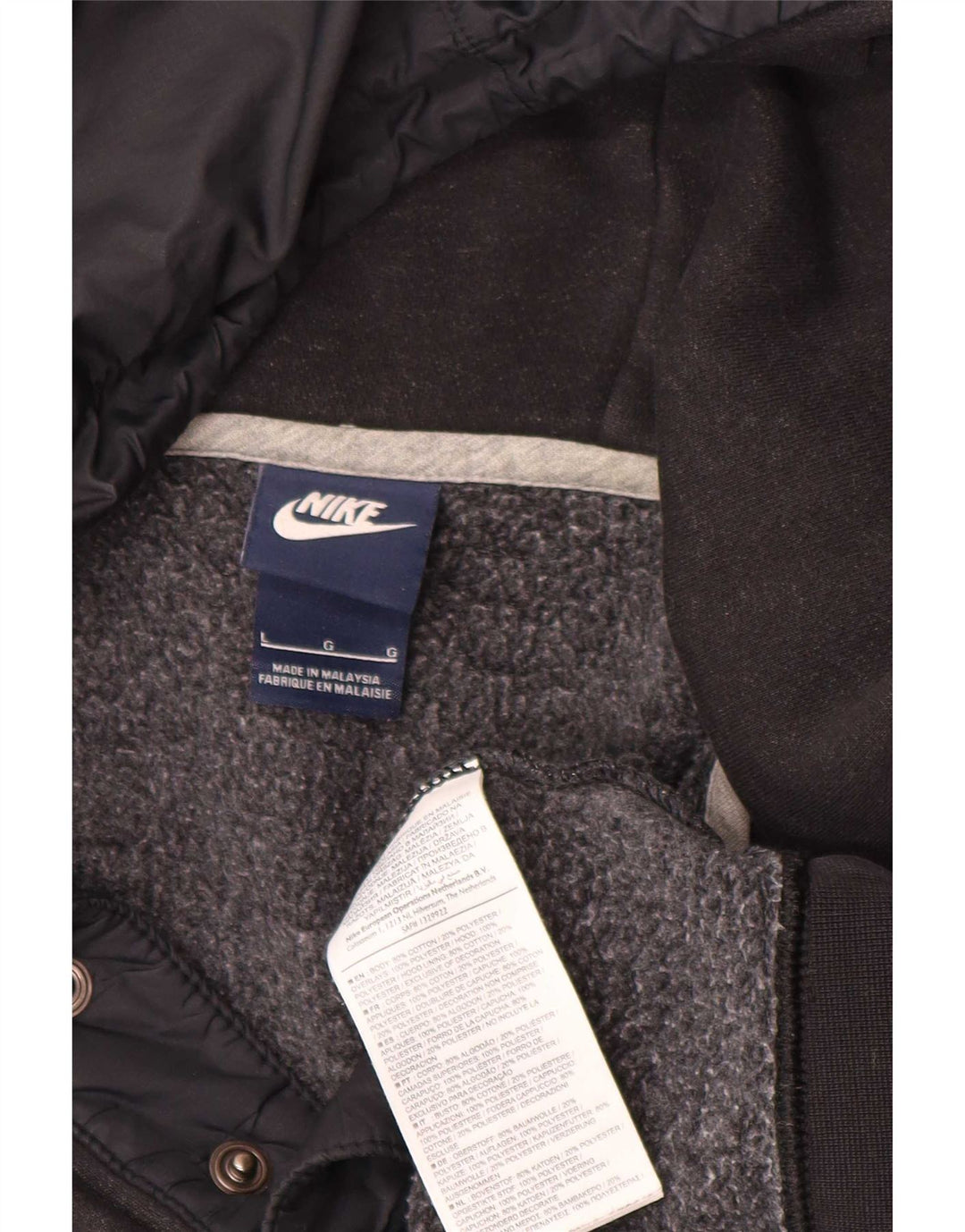Nike Herren Kapuzenpullover, groß, aus schwarzer Baumwolle