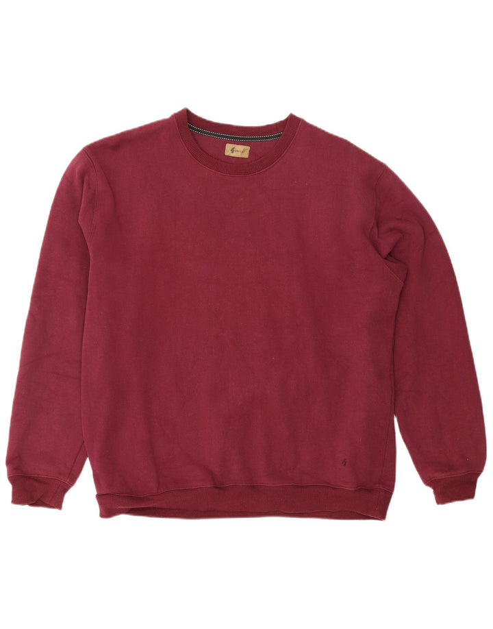 GABICCI Damen-Sweatshirt-Pullover, UK 14, mittlere Burgunderrote Baumwolle