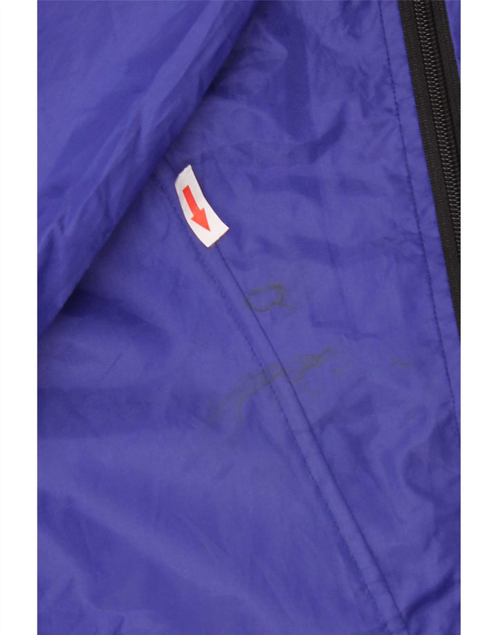 Vintage Herren Kapuzenpullover Regenjacke UK 40 Large Lila Polyester
