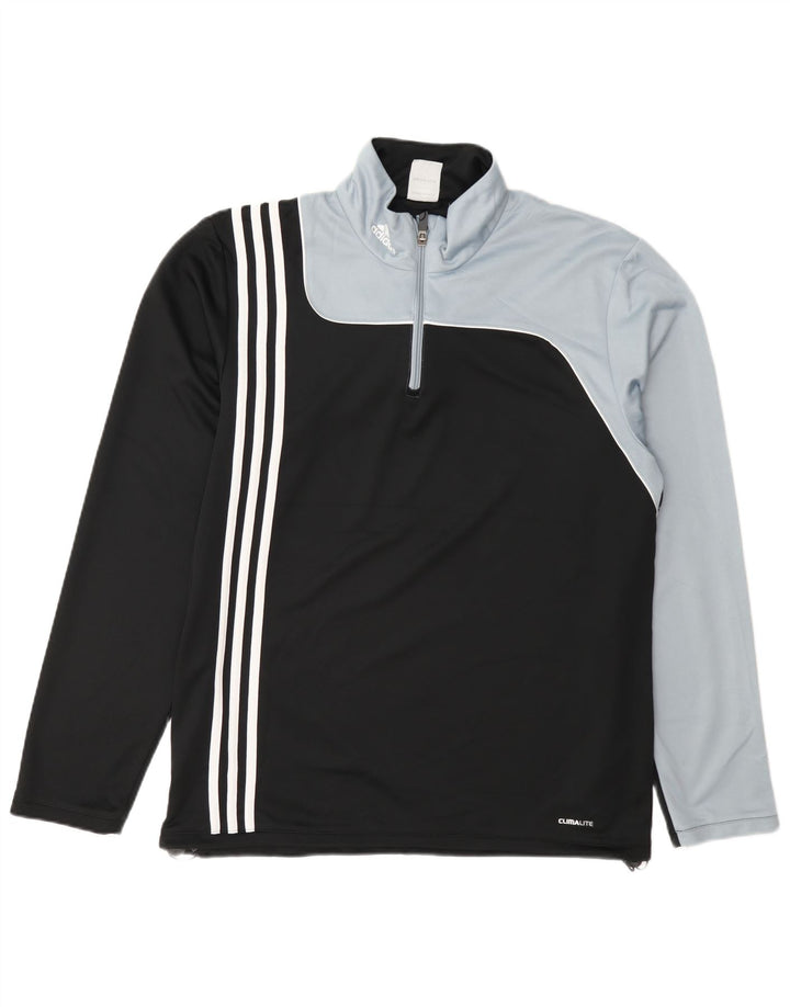 Adidas Herren Climalite Pullover Trainingsanzug Top UK 42/44 Large Schwarz