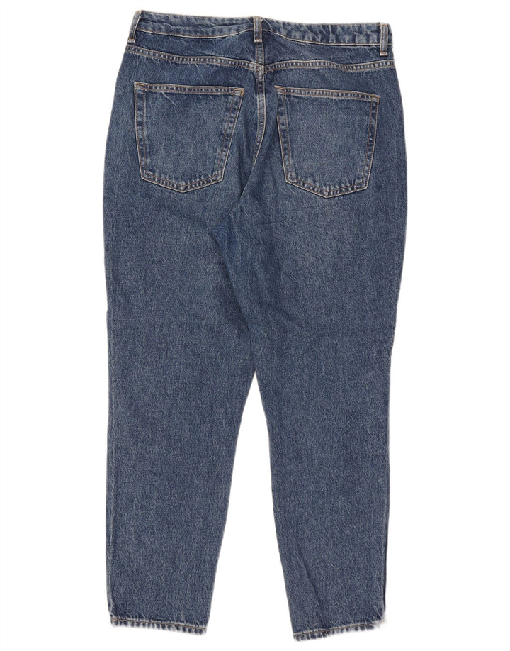 Topshop Damen Mom Tapered Jeans W32 L26 Blau Polyester