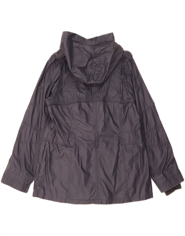 Marks & Spencer Damen-Utility-Jacke mit Kapuze, UK 16, Größe L, Marineblau, Baumwolle