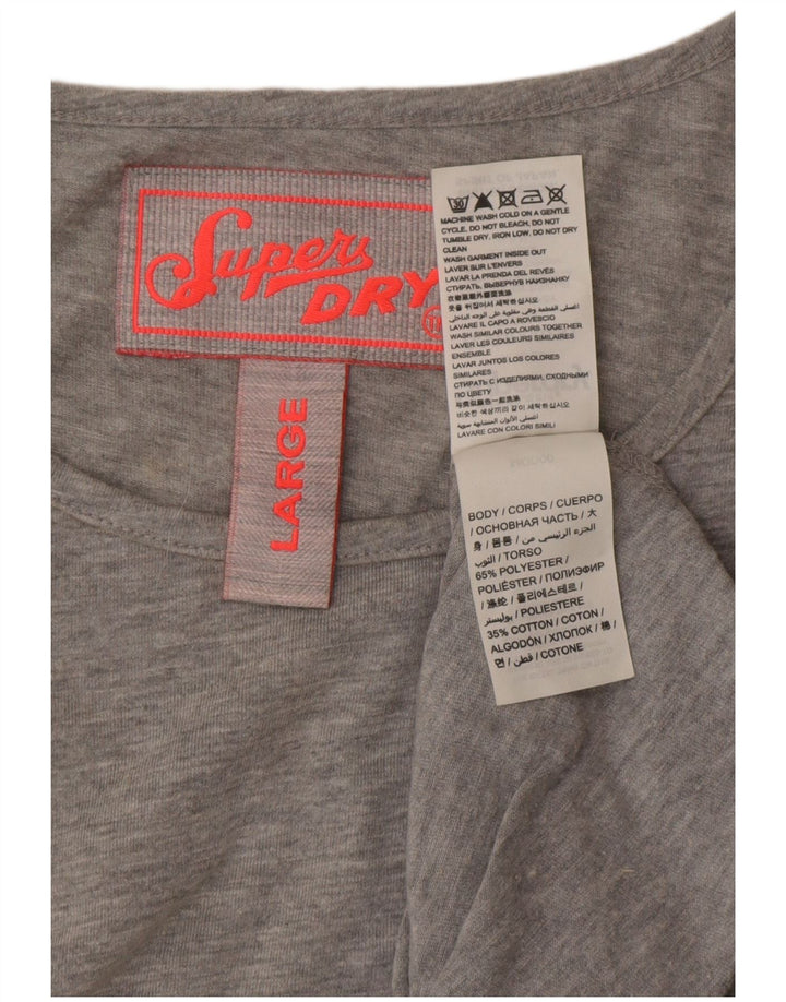 Superdry Damen Ärmelloses Etuikleid UK 14 Large Grau Polyester