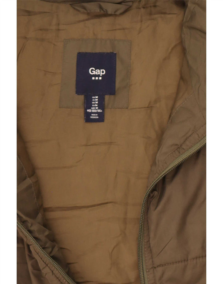Gap Herren Wattierte Weste UK 38 Mittel Khaki Polyester