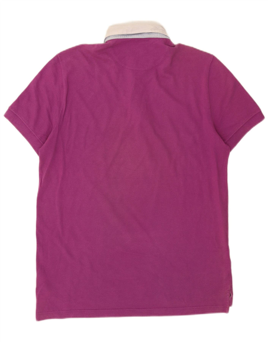 Massimo Dutti Herren-Poloshirt aus mittelrosa Colourblock-Baumwolle
