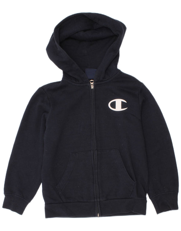 Champion Jungen-Kapuzenpullover mit Reißverschluss, 5–6 Jahre, XS, Marineblau, Baumwolle