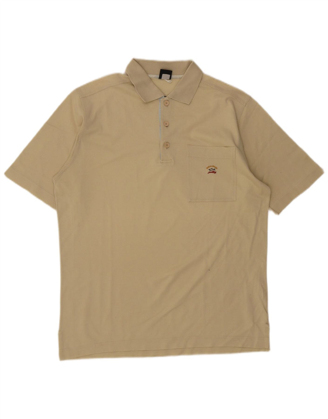 Paul & Shark Herren-Poloshirt, groß, beige Baumwolle