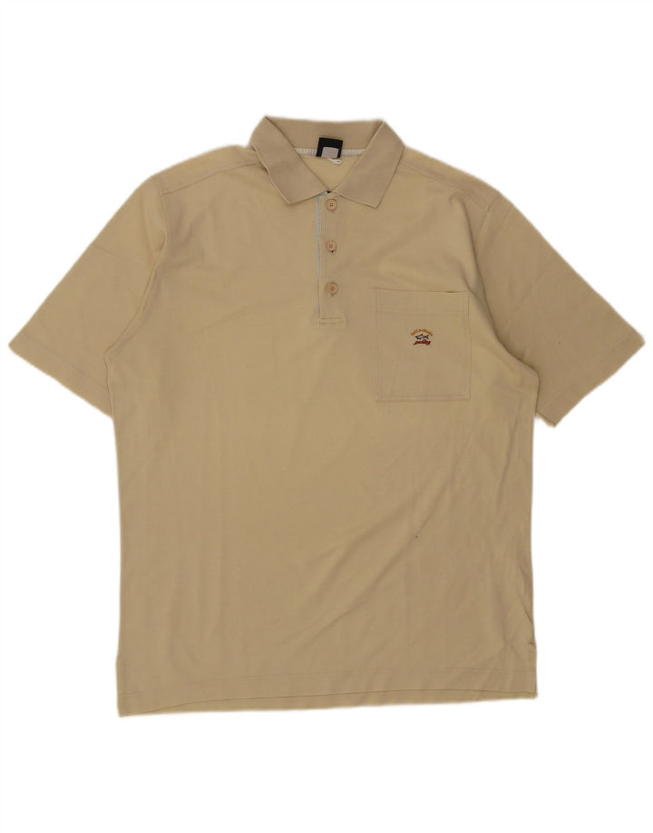 Paul & Shark Herren-Poloshirt, groß, beige Baumwolle