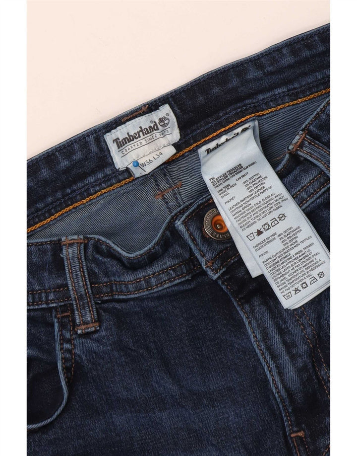 Timberland Herren Straight Jeans W36 L34 Marineblaue Baumwolle