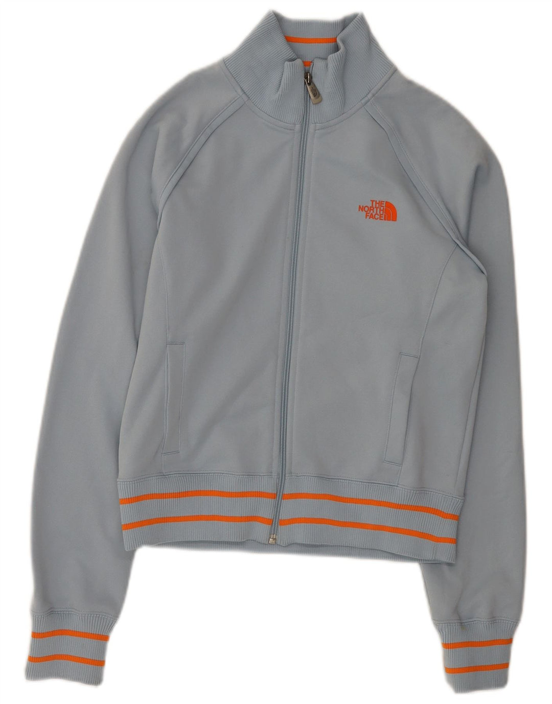 The North Face Damen-Trainingsanzug-Top-Jacke UK 12 Mittelblaues Polyester