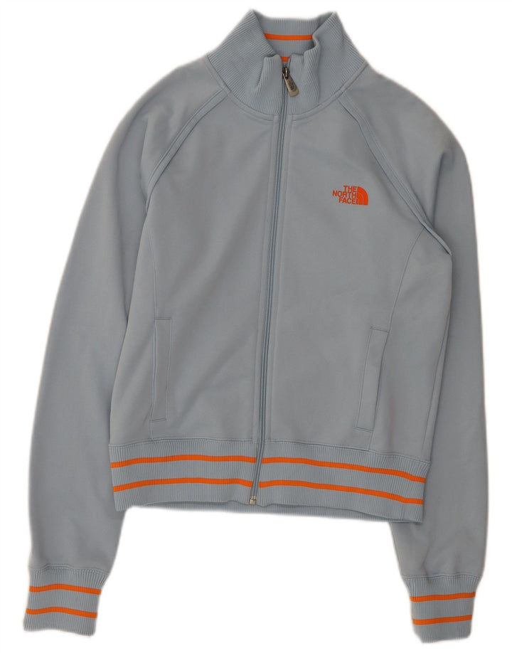 The North Face Damen-Trainingsanzug-Top-Jacke UK 12 Mittelblaues Polyester