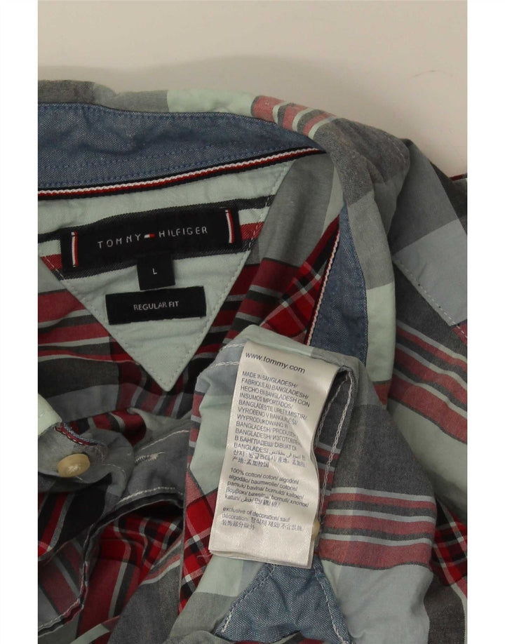 Tommy Hilfiger Herren-Hemd mit normaler Passform, groß, mehrfarbig, kariert, Baumwolle