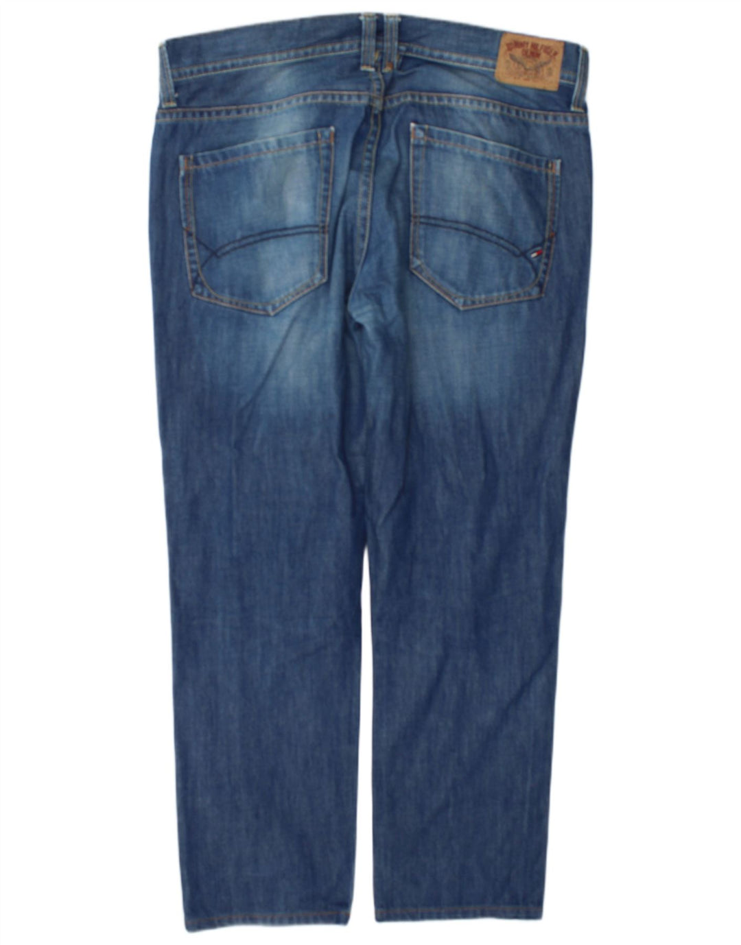 Tommy Hilfiger Herren Straight Jeans W38 L30 Blaue Baumwolle