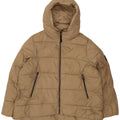 Zara Damen-Jacke mit Kapuze, gepolstert, UK 20 2XL, Beige, Polyester