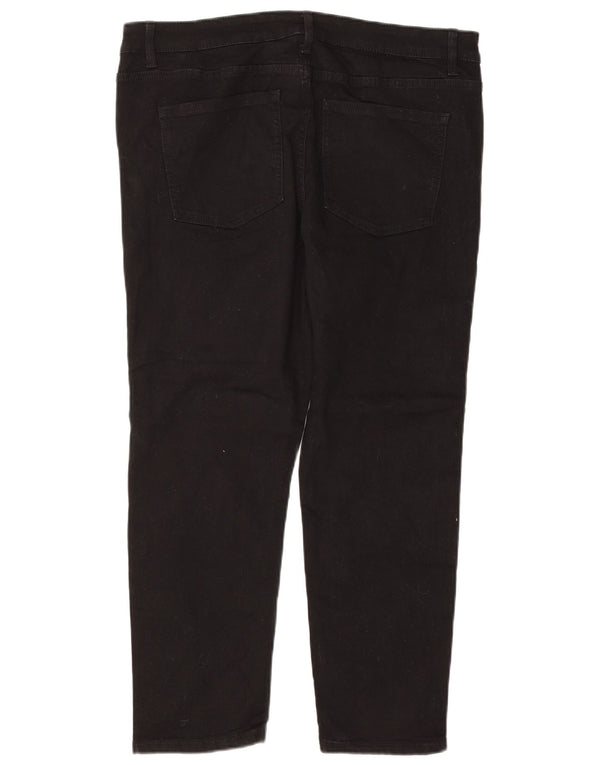 MARKS & SPENCER Damen Lily Slim Jeans UK 18 XL W36 L26 Schwarze Baumwolle