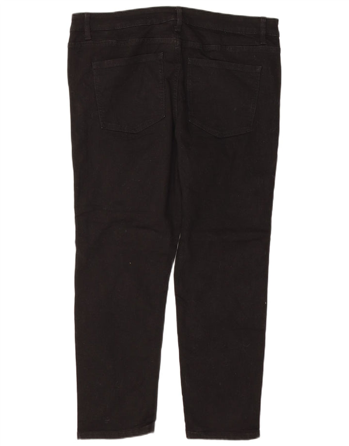 MARKS & SPENCER Damen Lily Slim Jeans UK 18 XL W36 L26 Schwarze Baumwolle