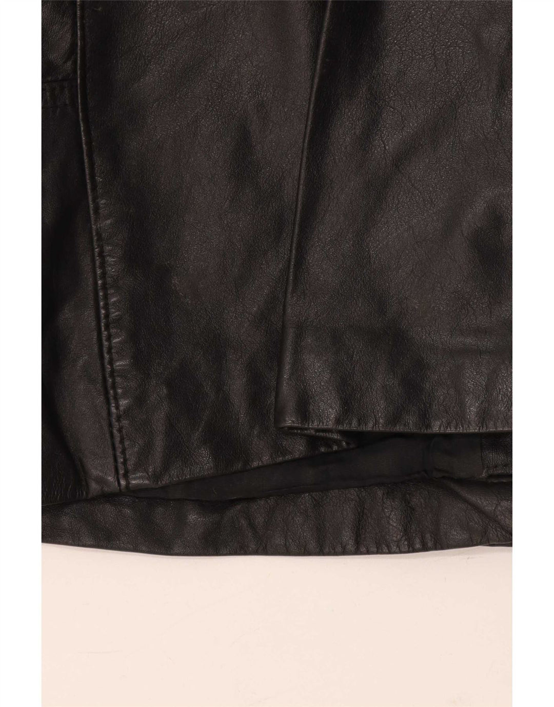 Vintage Damen Lederjacke UK 10 Small Schwarz
