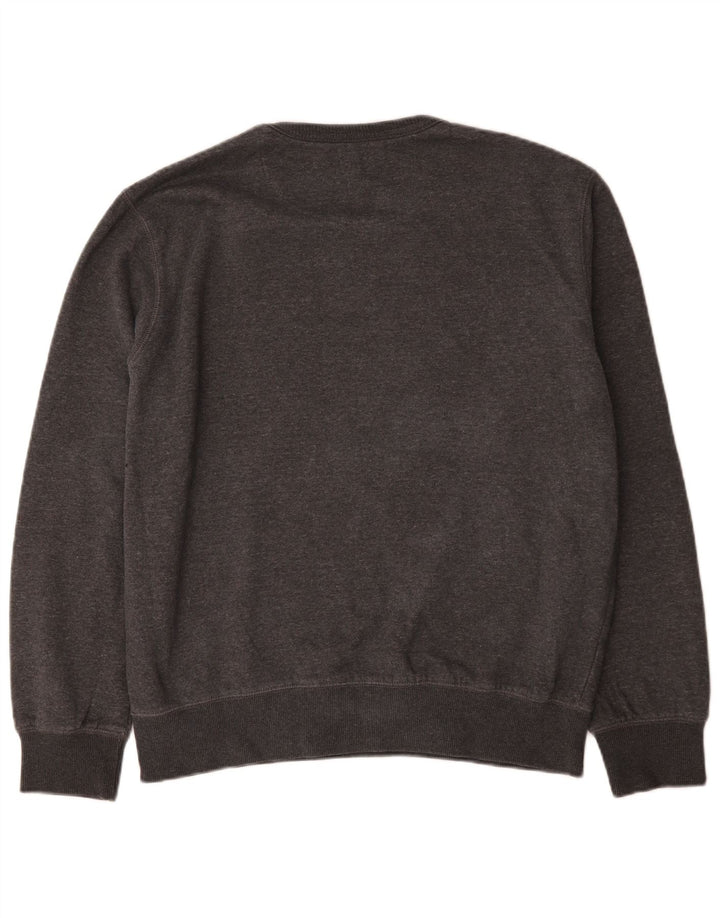 French Connection Herren-Sweatshirt-Pullover XL aus grauer Baumwolle