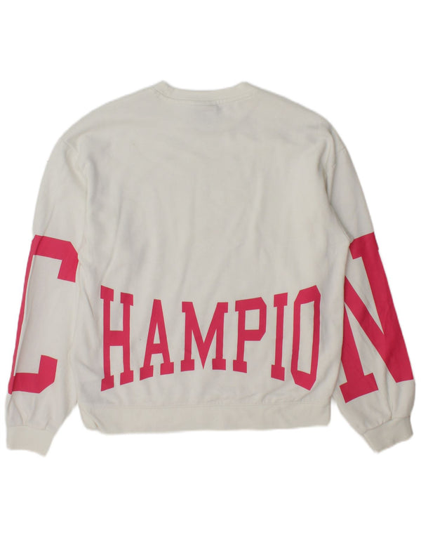 Champion Damen-Sweatshirt mit Grafik, UK 20 2XL, weiße Baumwolle