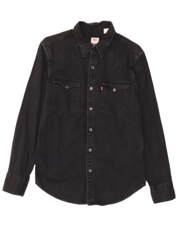 Levi's Herren Standard-Jeanshemd, Größe S, Schwarz, Baumwolle