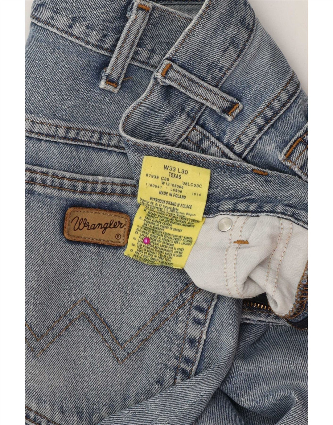 Wrangler Herren Straight Jeans W33 L30 Blaue Baumwolle