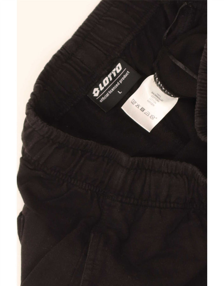Lotto Herren-Sportshorts, große schwarze Baumwolle